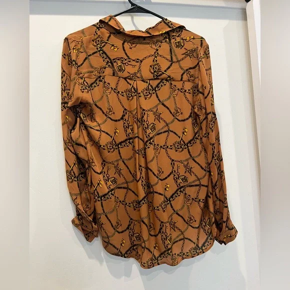 L’AGENCE 100% Silk Nina Chain blouse